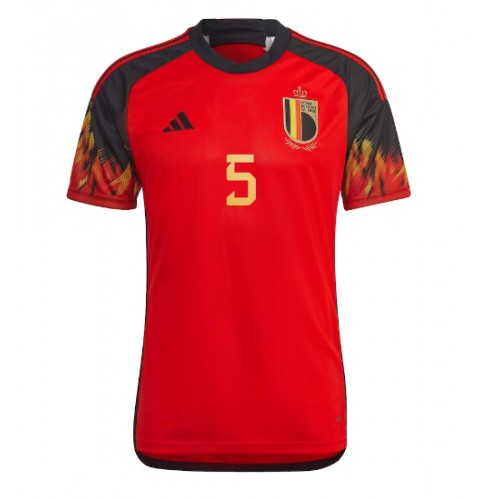Lacne Muži Futbalové dres Belgicko Jan Vertonghen #5 MS 2022 Krátky Rukáv - Domáci